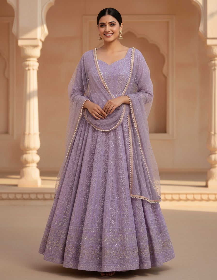 Eloriya New Design Premium Anarkali Suit Set - XS [34] | Eloriya India