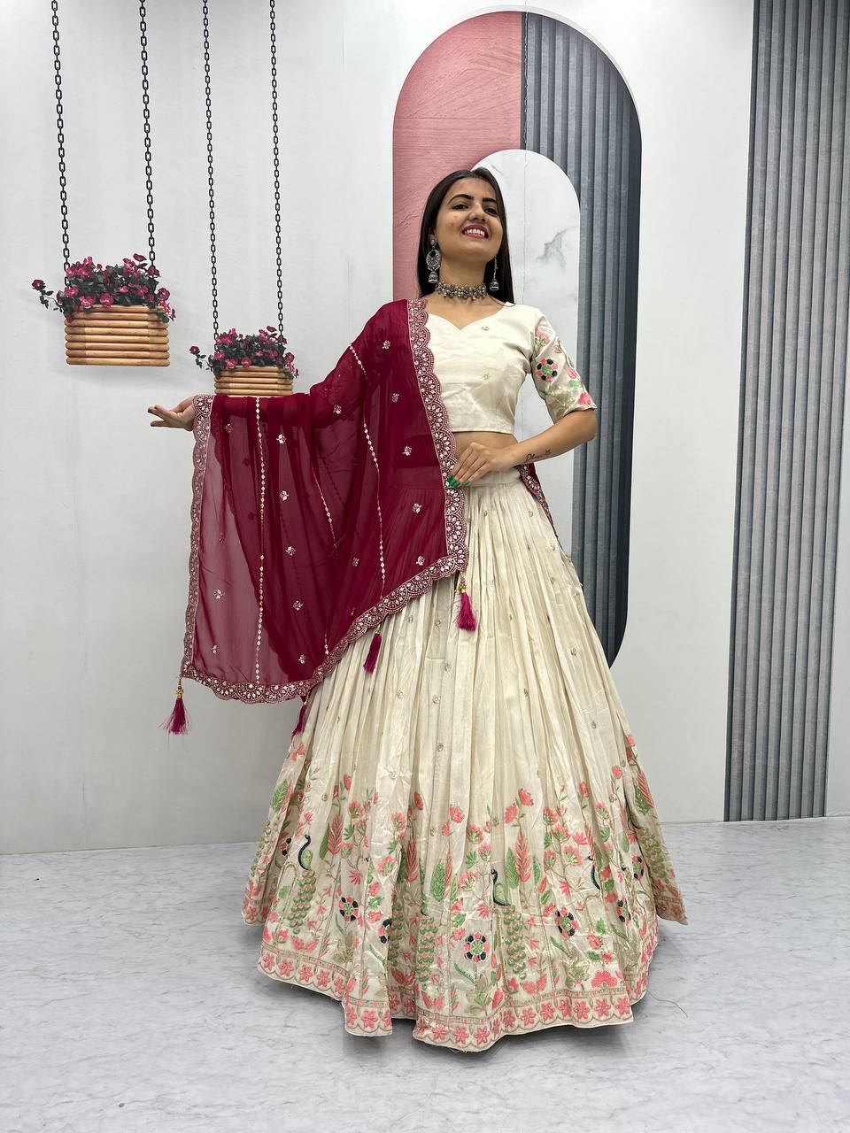 Eloriya Premium Quality Heavy Traditional Lehenga Choli - 2XL | Eloriya India