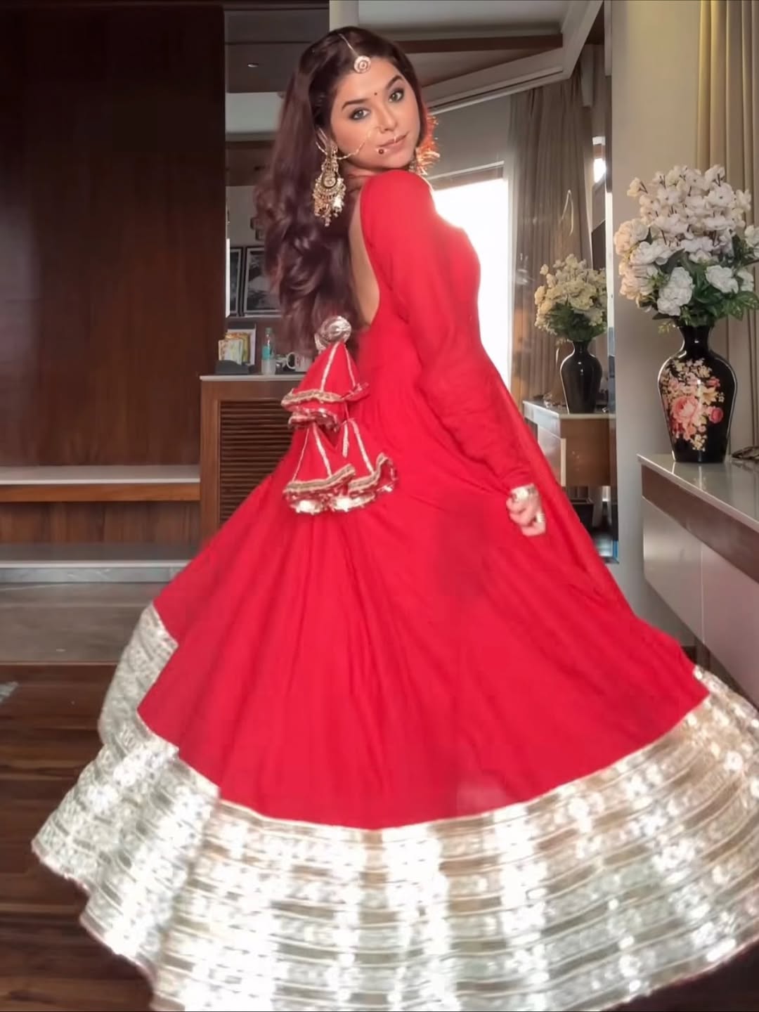 Eloriya Maharani Red Karva Chauth Special Anarkali Suit Set | Eloriya India