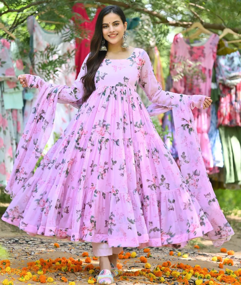 Eloriya Blooming Aliza Purple Suit - XS | Eloriya India