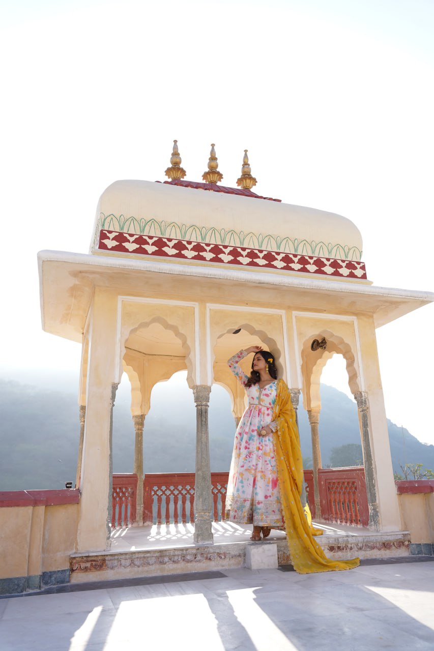 Eloriya Premium Quality Malti Anarkali Suit Set - XL(42'') | Eloriya India