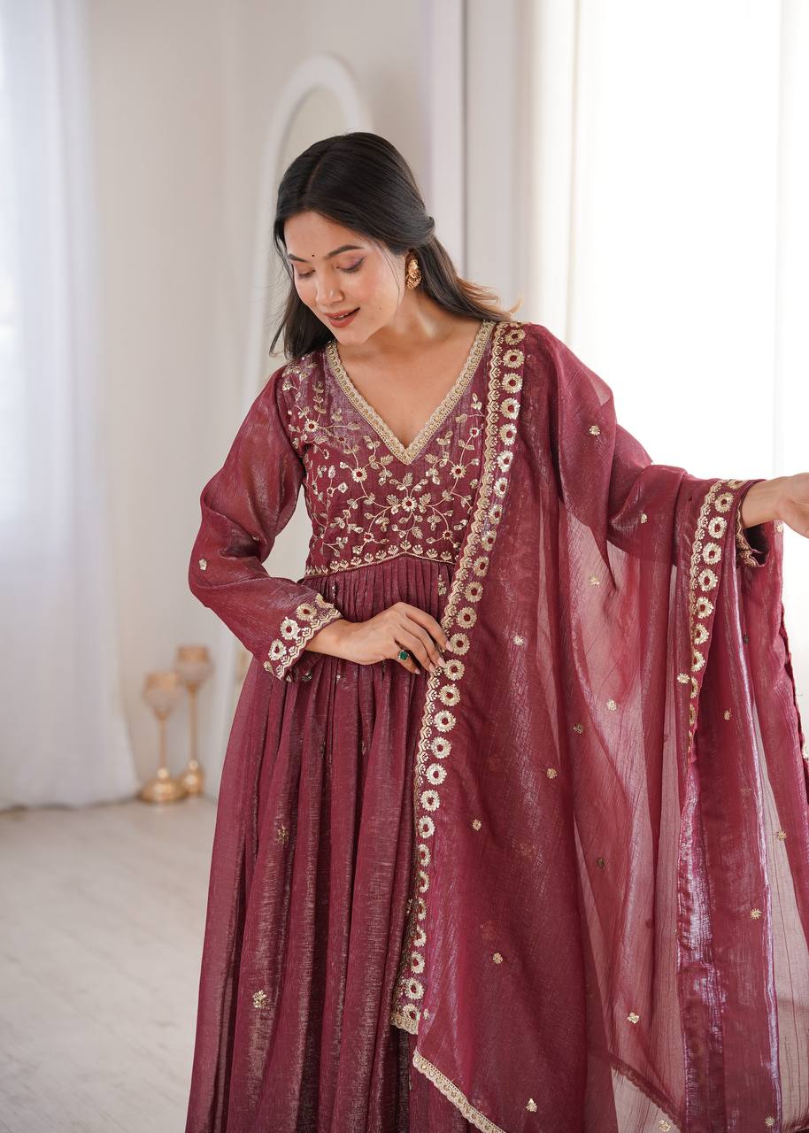 Eloriya Nitya's Sequins Embroidery Designer Suit Set | Eloriya India