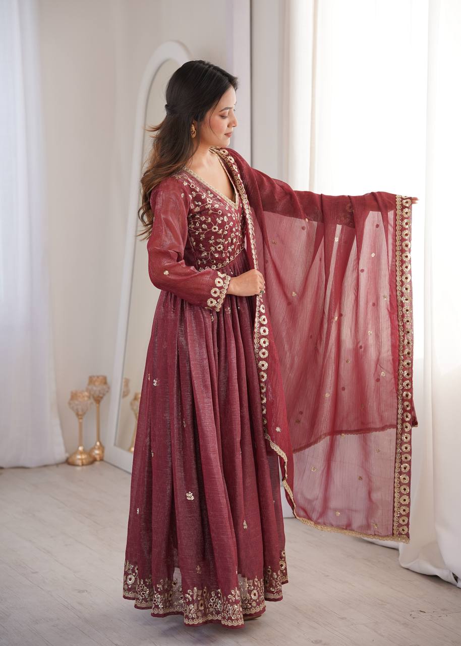 Eloriya Nitya's Sequins Embroidery Designer Suit Set - 2XL [44] | Eloriya India