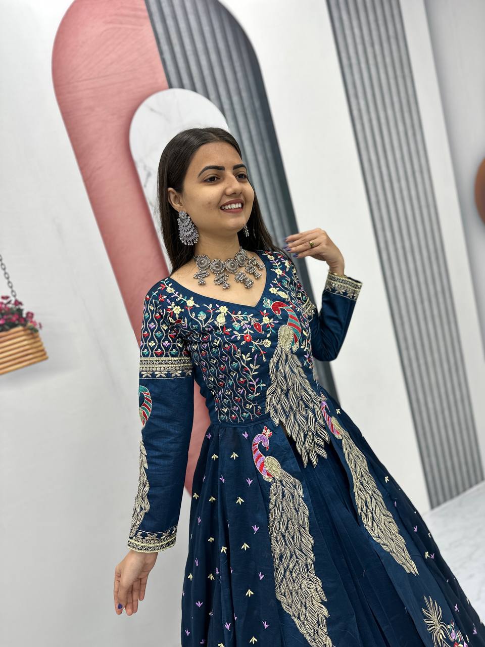 Eloriya Premium Quality Heavy Traditional Crop Top With Shrug - S [36] | Eloriya India