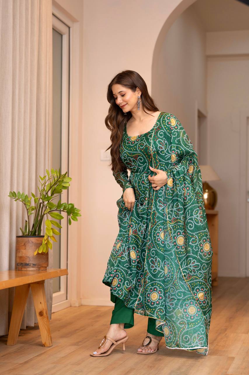 Eloriya Divya's Special Designer Gown Suit Set - L [40] | Eloriya India