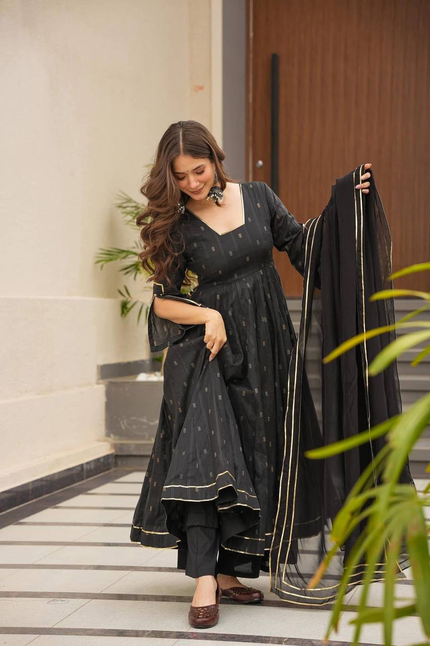 Eloriya Casimir Premium Quality Anarkali Suit Set - 2XL [44] | Eloriya India