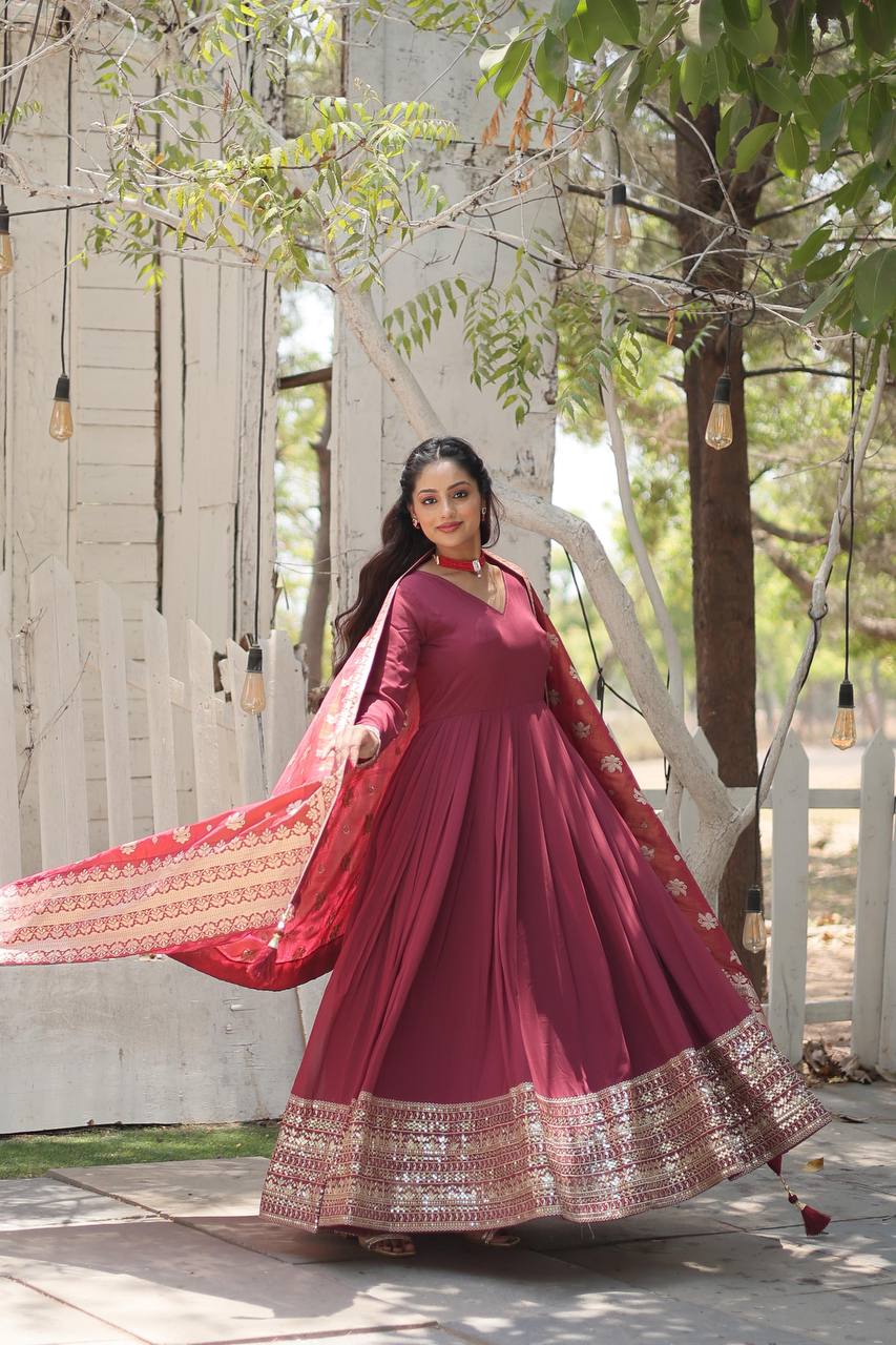Eloriya New Class Gown-With-Dupatta Collections Lw-9184 | Eloriya India
