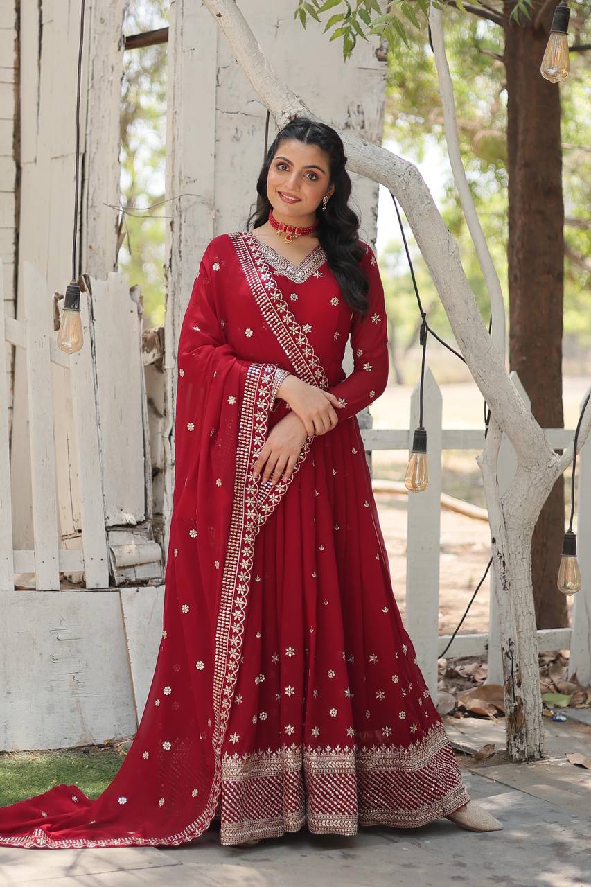 Eloriya Amee's Faux Blooming Gown - Royal Purple | Eloriya India