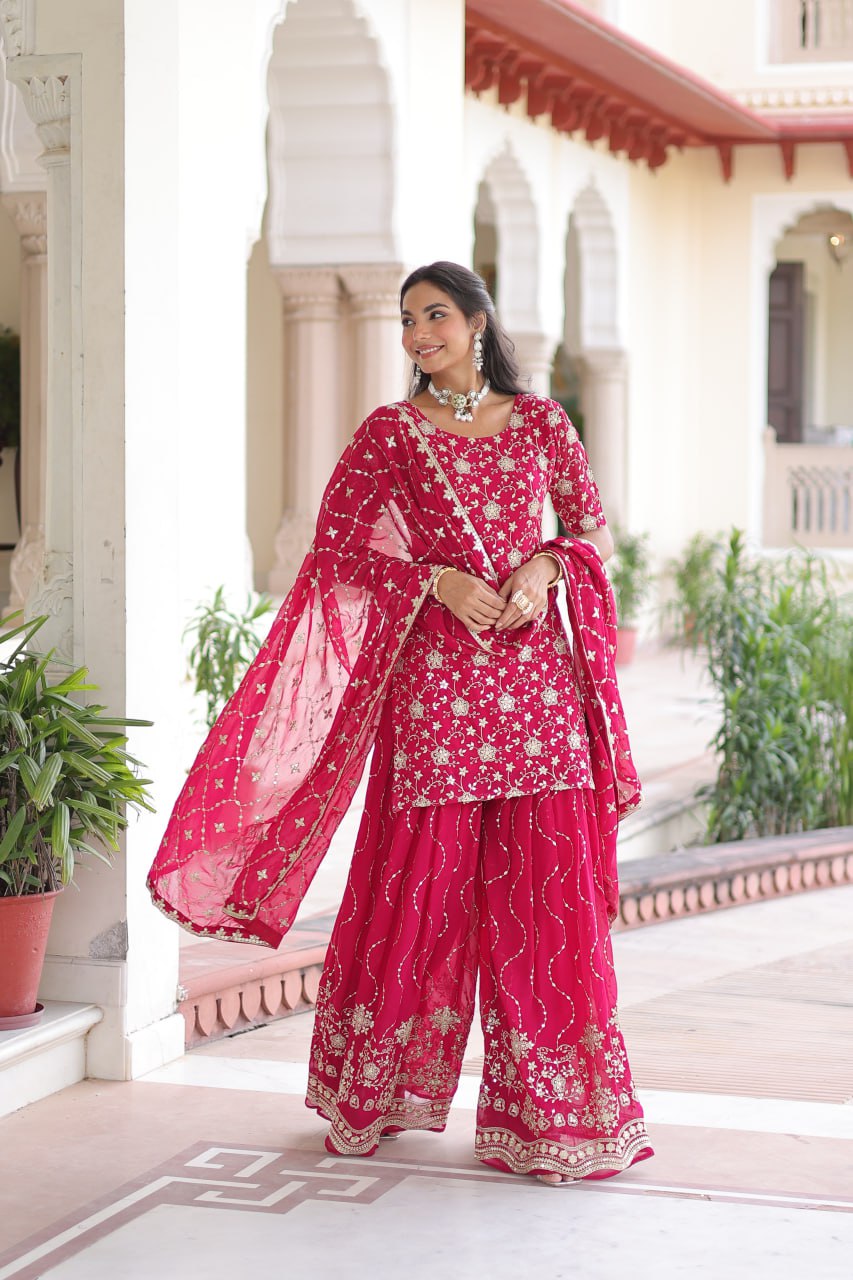 Eloriya Premium Embroidered Sharara Suit | Eloriya India