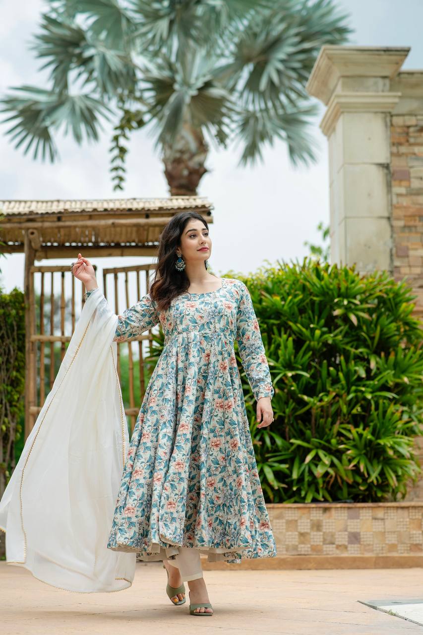 Eloriya Ishika's Premium Anarkali Suit Set - XS [34] | Eloriya India
