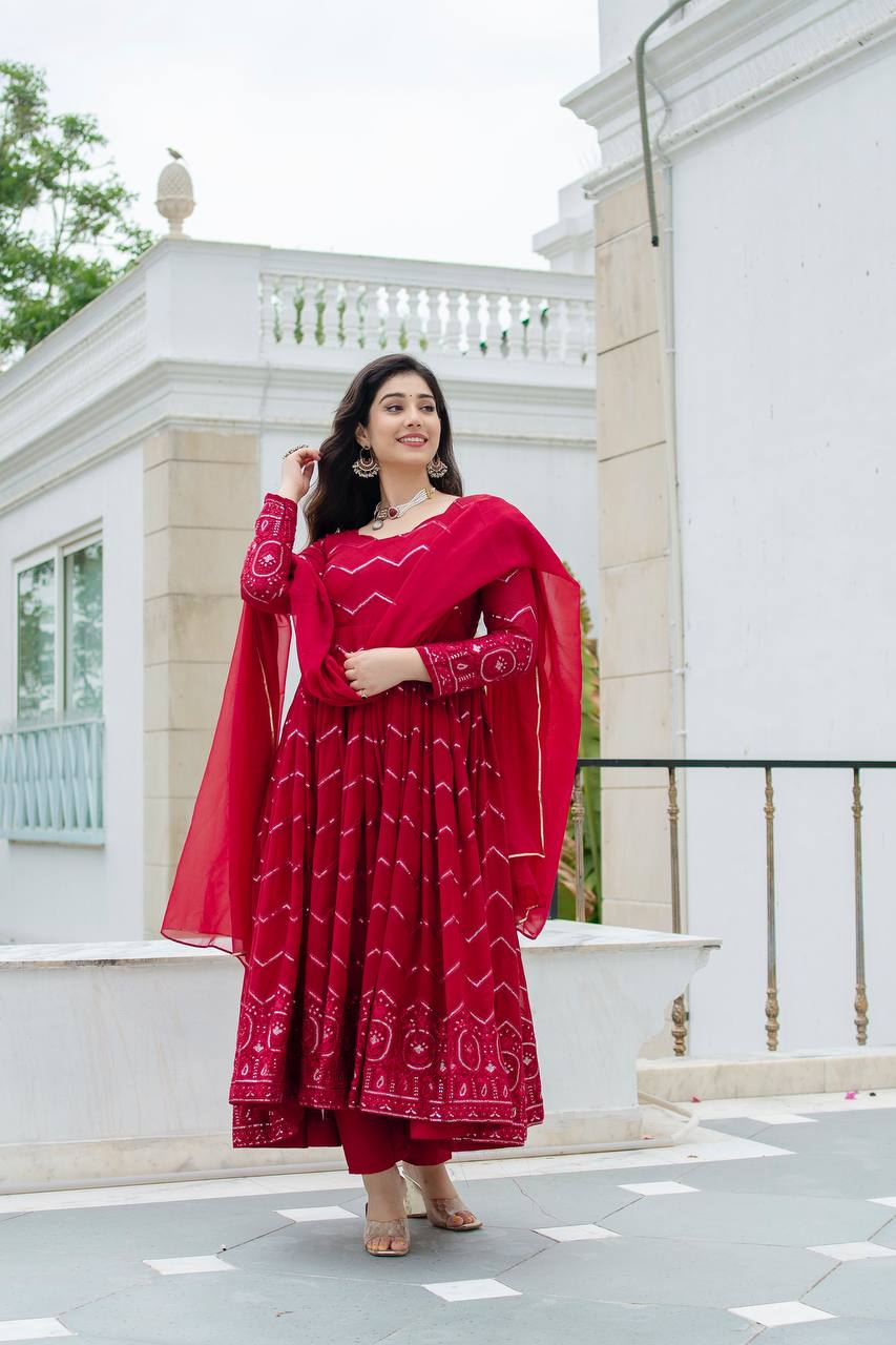 Eloriya Beutifull And Premium Anarkali Suit Set - L [40] | Eloriya India