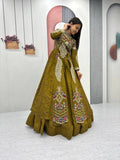Eloriya Premium Quality Heavy Traditional Crop Top With Shrug - L [40] | Eloriya India