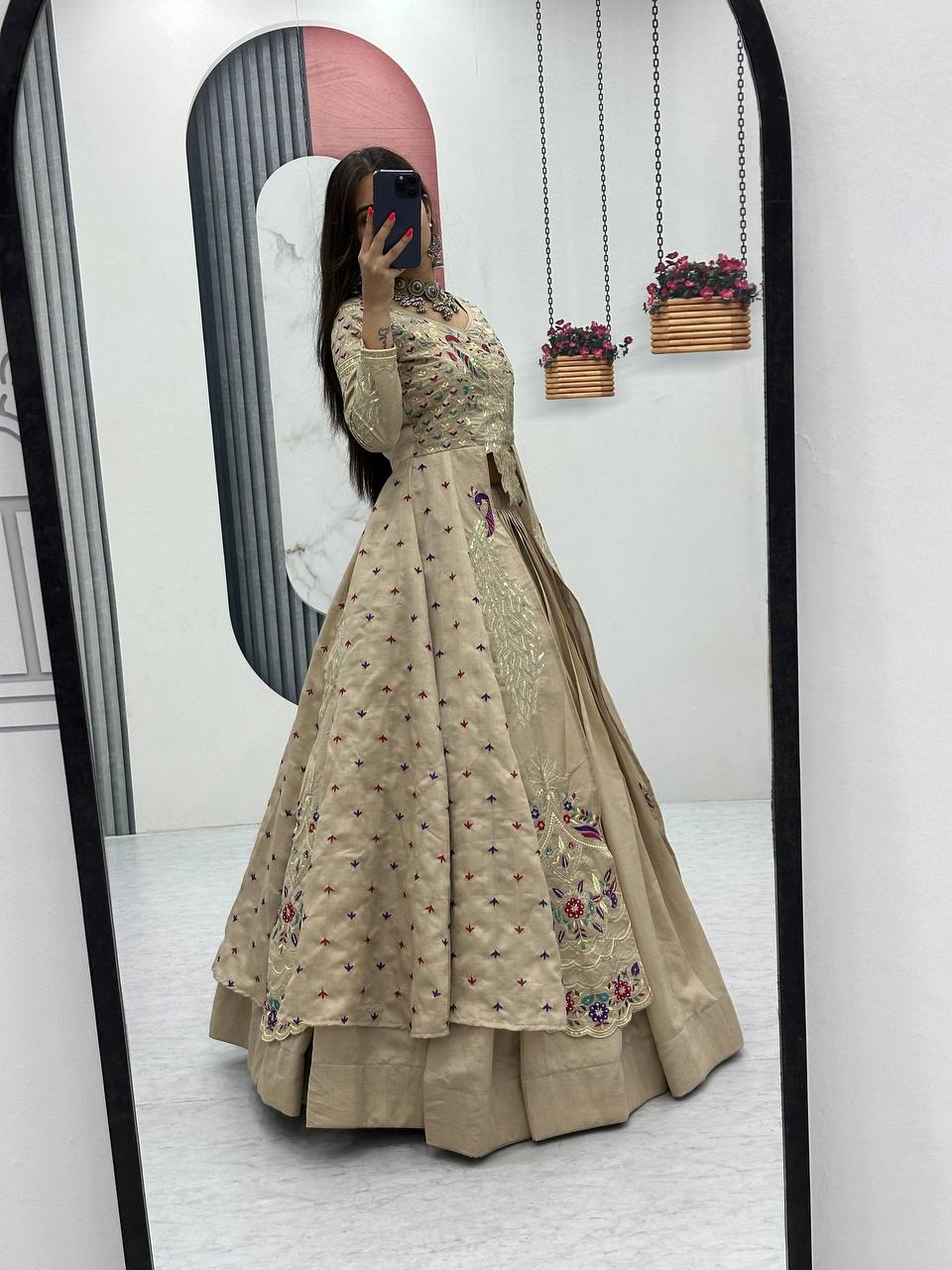 Eloriya Premium Quality Heavy Traditional Crop Top With Shrug | Eloriya India