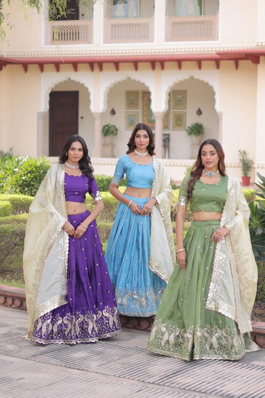Eloriya Premium Quality Heavy Traditional Lehenga Choli - Purple | Eloriya India