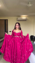 Eloriya Classic Pink Anarkali Suit Set - XS [34] | Eloriya India
