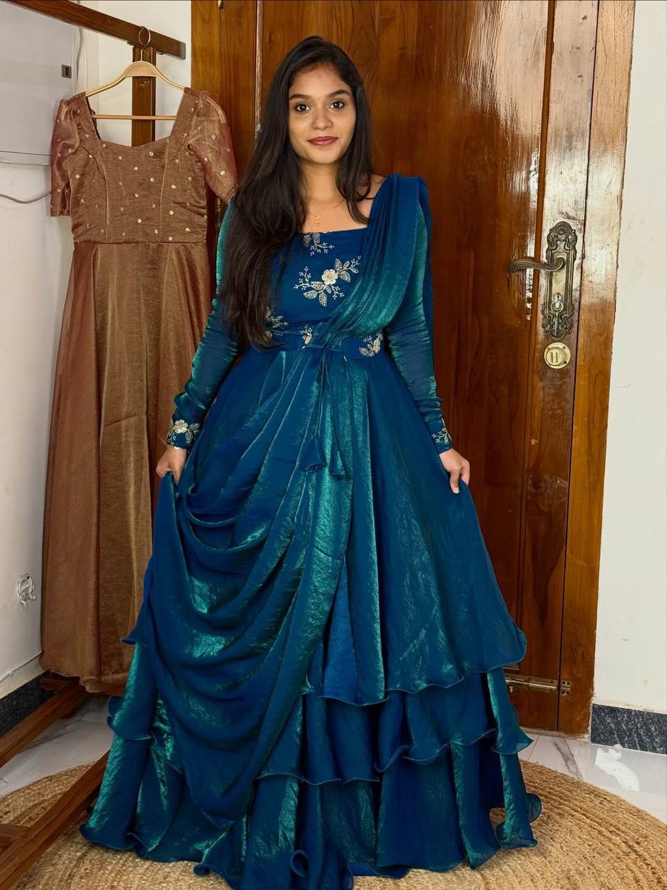Eloriya 3 In 1 Traditional Stitched Lehenga Set With Color - Royal Purple | Eloriya India