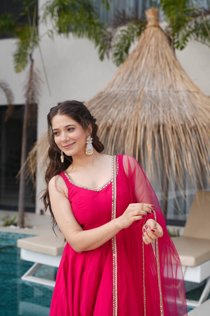 Eloriya Pallavi Pink Color Anarkali Suit Set | Eloriya India