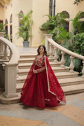 Eloriya Payal's Blooming Gown With Sequins-Multi Embroidered Work L9195 - M [38] | Eloriya India