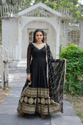 Eloriya Sandhiya Black Premium Quality Anarkali Suit Set - XS [34] | Eloriya India