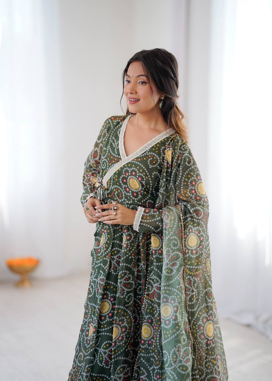 Eloriya Flowy Printed Georgette Anarkali Suit Set | Eloriya India
