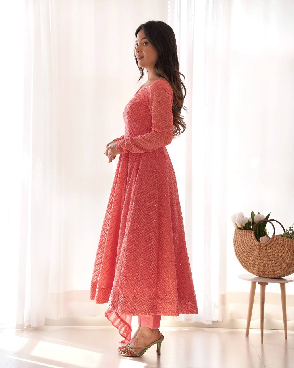 Eloriya Saiyaara Premium Anarkali Suit Set - L [40] | Eloriya India