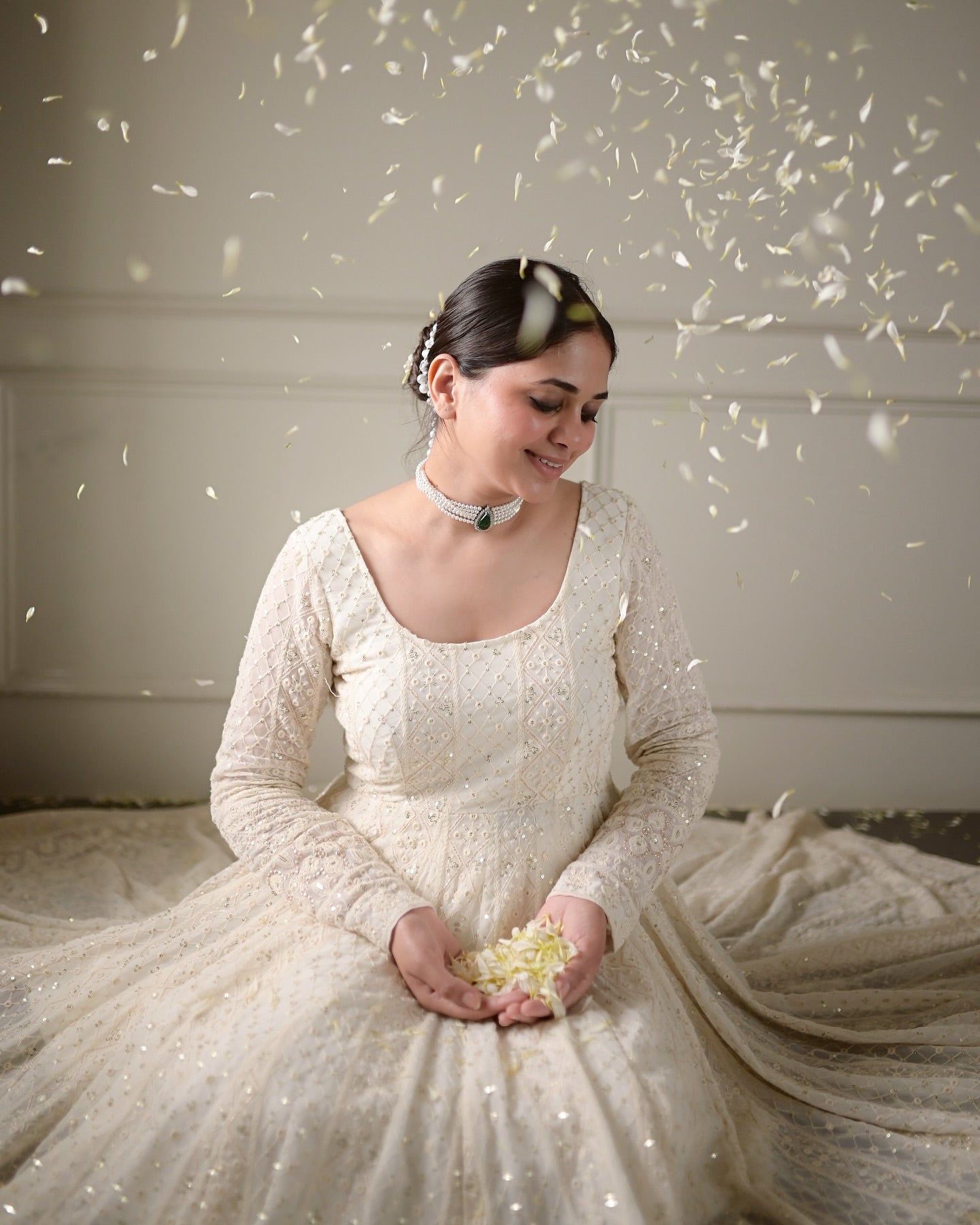 Eloriya New Design Premium Anarkali Suit Set - OFF-WHITE | Eloriya India